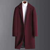 Warm Men’s Wool Coat - Korean Single-Breasted Velvet Wine Red 3D Changing Face Moving Picture Frame - Tophatter Daily Deals