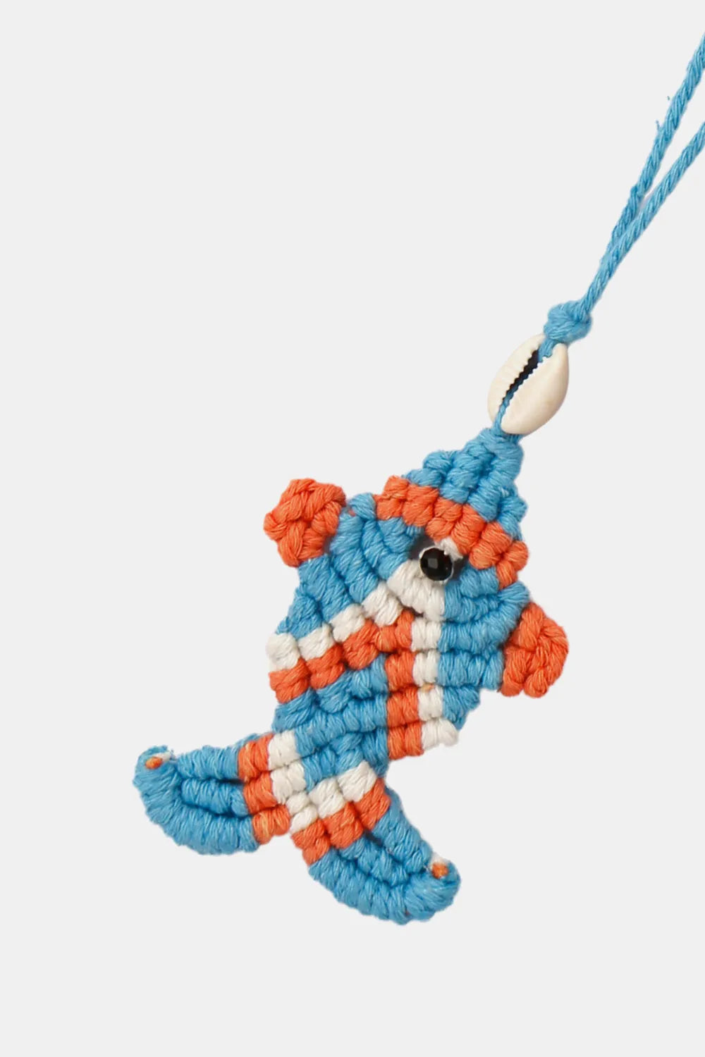 Cotton Cord Fish Shape Pendant Necklace Necklaces - Tophatter Daily Deals