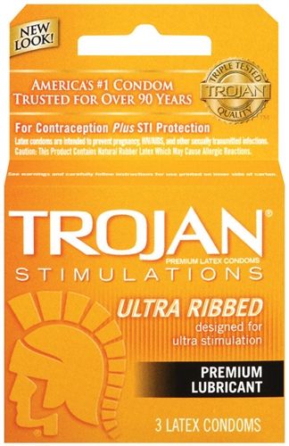 Trojan Stimulations Ultra Ribbed Lubricated Condoms - 3 Pack > Essentials > Condoms - Tophatter Daily Deals