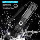 90000 Lumens XHP50.2 Zoom Flashlight USB Rechargeable - Tophatter Daily Deals