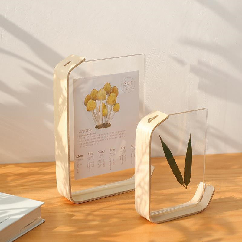 Acrylic Wooden Photo Frame Herbarium Display Frame Calendar DIY Frame Photo Frames For Wedding Party Picture Frame Photo Decor 0 - Tophatter Daily Deals