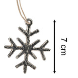 Silver Metallic Christmas Bauble | Hanging Ornament for Christmas Tree - 7cm Baubles - Tophatter Daily Deals