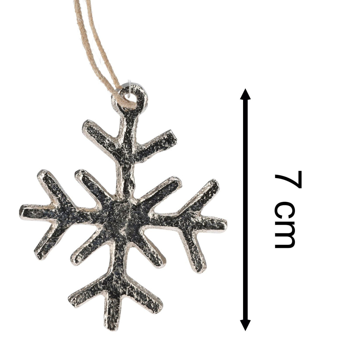Silver Metallic Christmas Bauble | Hanging Ornament for Christmas Tree - 7cm Baubles - Tophatter Daily Deals