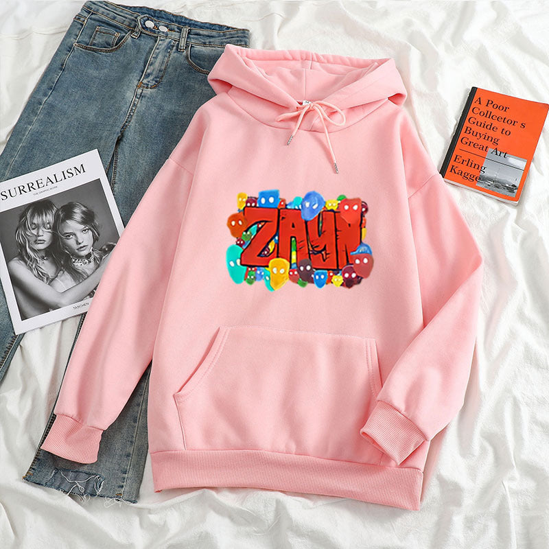 Warm Unisex Hoodie - Oversized, Polyester Fleece, Casual Pink 3D Changing Face Moving Picture Frame - Tophatter Daily Deals