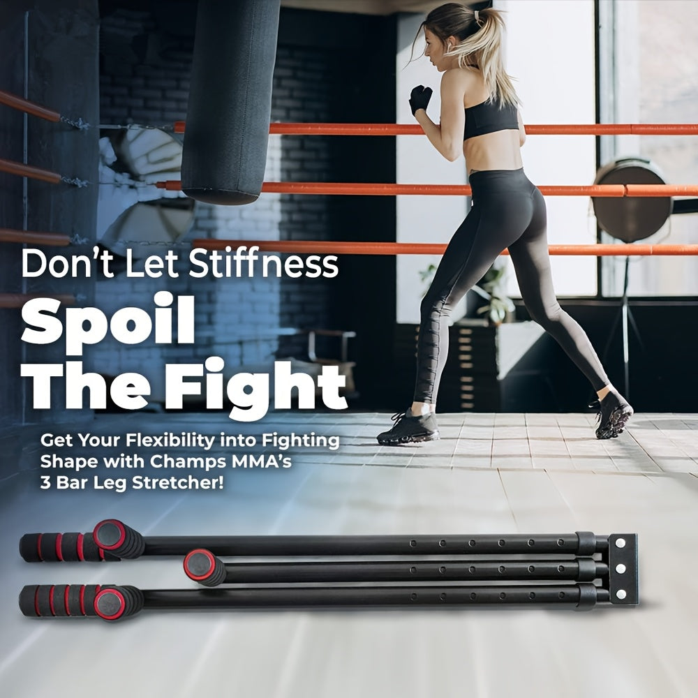 3-Bar Leg Stretcher with Adjustable Rollers Sports & Fitness > Exercise, Gym & Fitness > Gym Equipment & Accessories - Tophatter Daily Deals