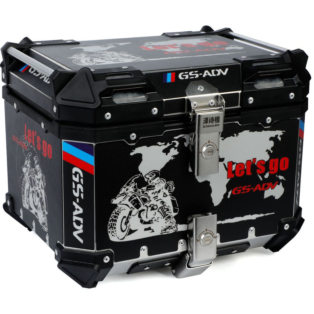 Aluminum Magnesium Alloy Travel Electric Car Scooter Trunk Black Decals 45L 0 - Tophatter Daily Deals