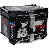 Aluminum Magnesium Alloy Travel Electric Car Scooter Trunk Black Decals 45L 0 - Tophatter Daily Deals
