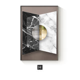 Abstract Geometric Canvas Painting Picture Home Decor Wall Poster H 0 - Tophatter Daily Deals