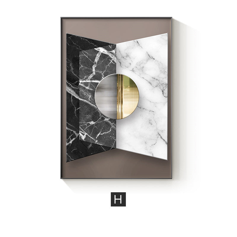 Abstract Geometric Canvas Painting Picture Home Decor Wall Poster H 0 - Tophatter Daily Deals