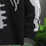 Oversized Men's Jacquard Cardigan - Skeleton Knit, Acrylic 3D Changing Face Moving Picture Frame - Tophatter Daily Deals