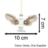 Diamante Owl Christmas Bauble | Resin Owl Christmas Tree Hanging Ornament Baubles - Tophatter Daily Deals