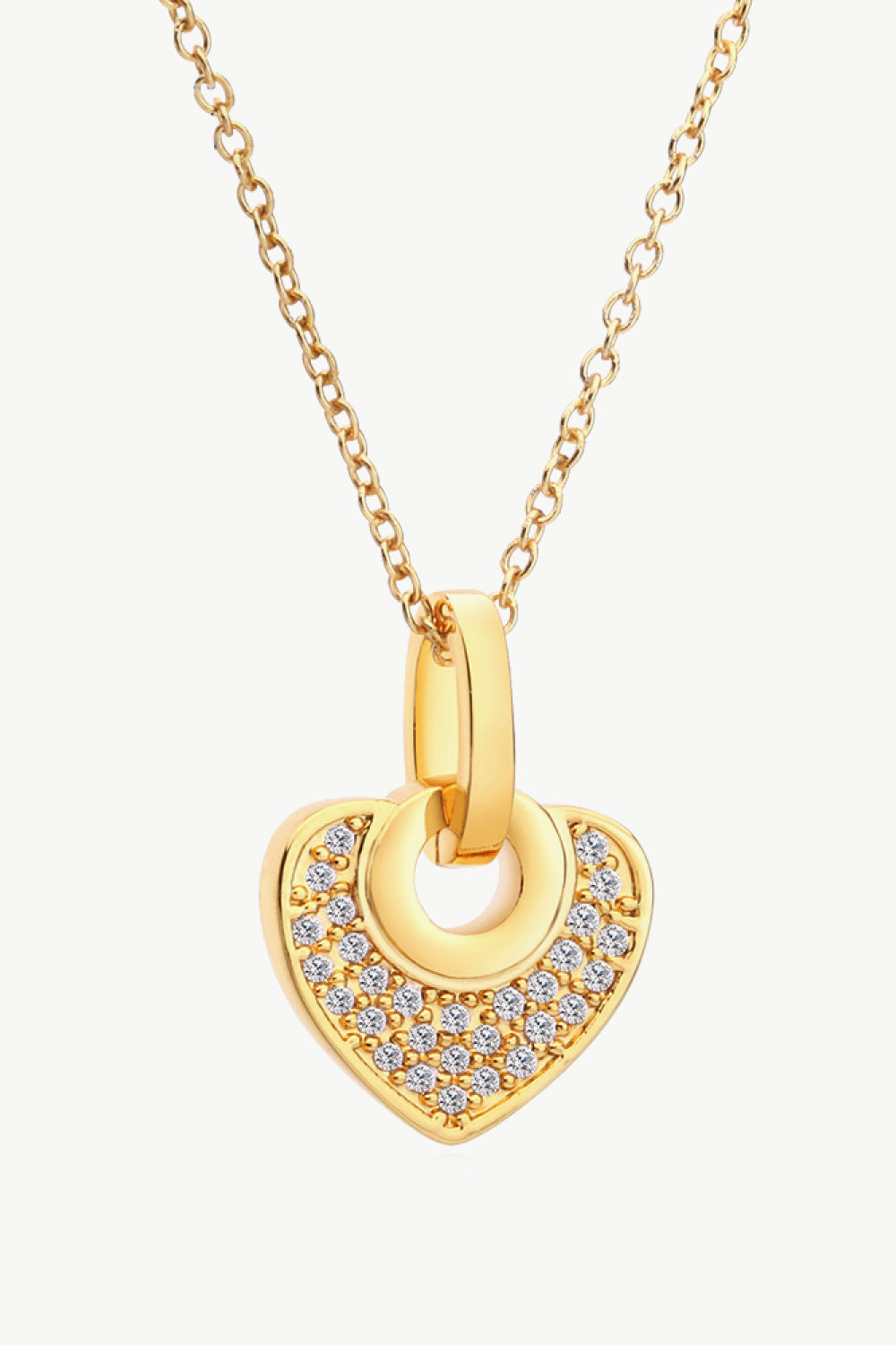 Crystal Heart Pendant Necklace - Tophatter Deals