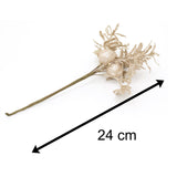 27cm Chic Glitter Christmas Spray Pick | Artificial Holly Christmas Decoration | Xmas Floral Spray Flower Pick - Design Varies One Supplied Foliage - Tophatter Daily Deals