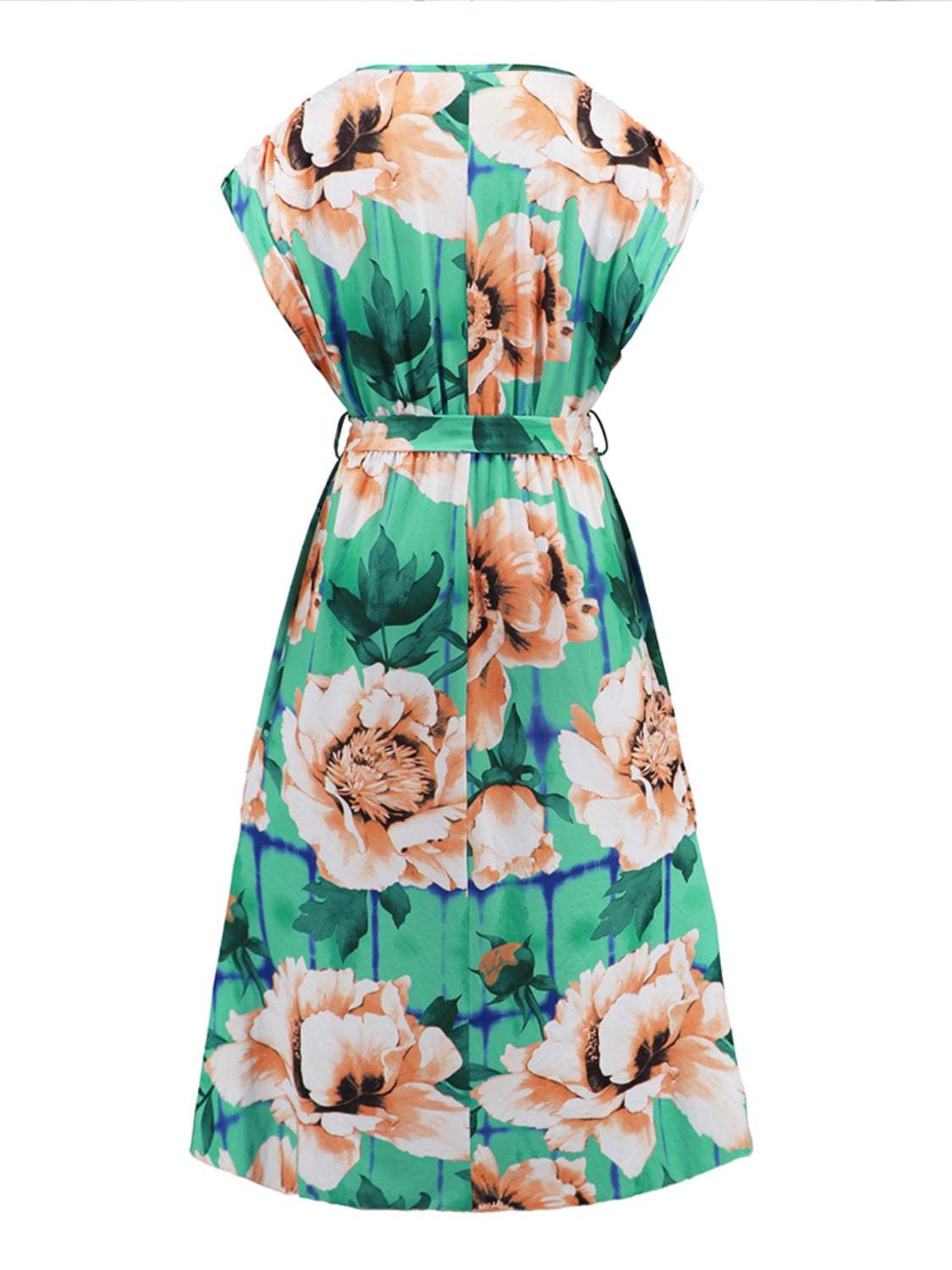 Ruffled Tied Floral Surplice Dress Casual Dresses - Tophatter Daily Deals