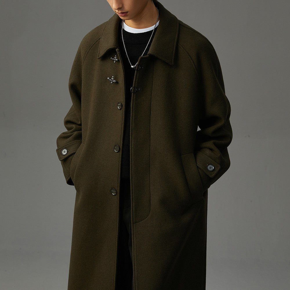 Warm Structured Men’s Wool Coat - Midlength, Double Sided 3D Changing Face Moving Picture Frame - Tophatter Daily Deals