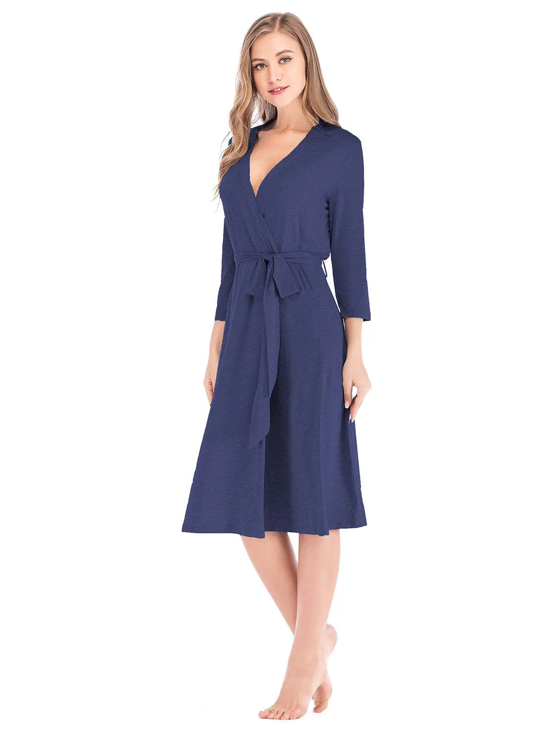 Plunge Tie Front Night Dress Sleep Dresses - Tophatter Daily Deals