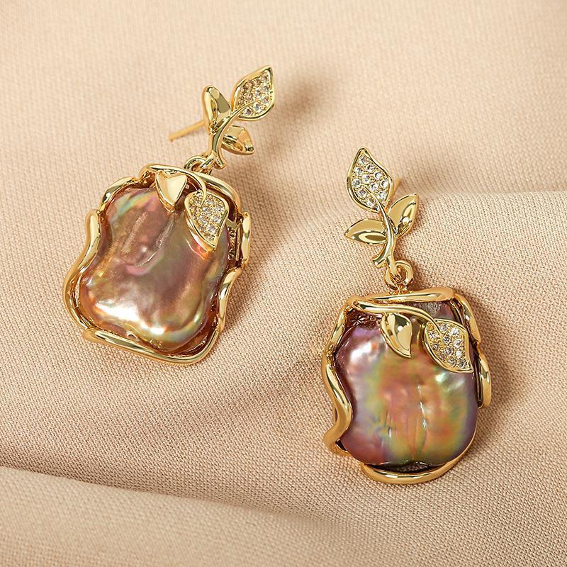Baroque Three-piece Purple Special-shaped Pearl Necklace 0 - Tophatter Daily Deals