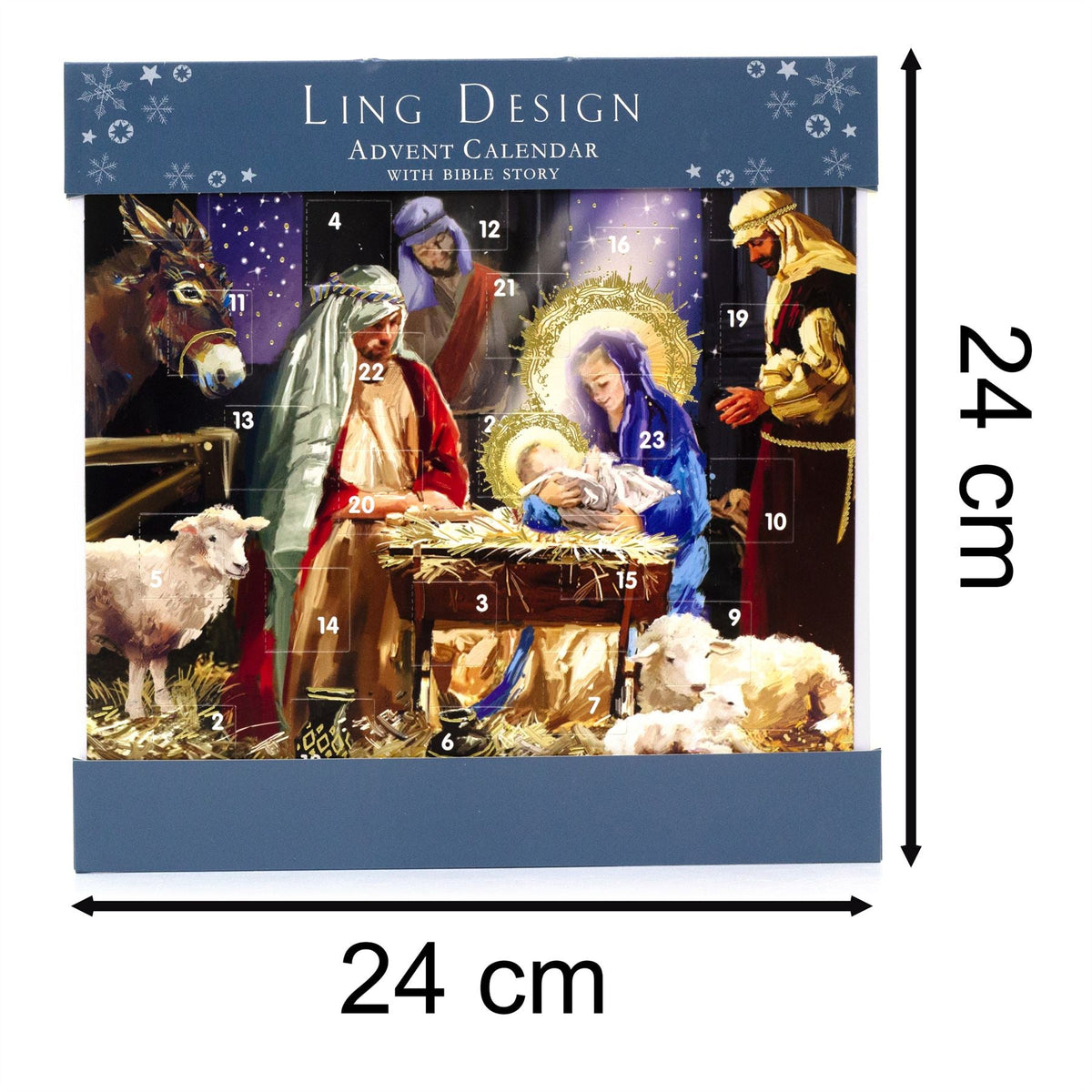 Nativity Scene Christmas Advent Calendar | Religious Advent Calendar - 23cm Advent Calendar - Tophatter Daily Deals