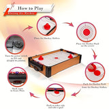 Mini Wooden Air Hockey Table Game Outdoor > Camping - Tophatter Daily Deals