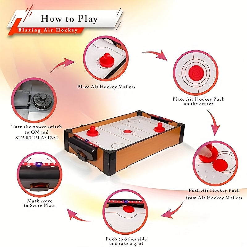 Mini Wooden Air Hockey Table Game Outdoor > Camping - Tophatter Daily Deals