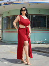 Plus Size Cutout Scoop Neck Sleeveless Dress Cocktail Dresses - Tophatter Daily Deals