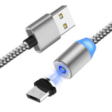 360-degree Blind Round Magnetic Data Cable Silver 0 - Tophatter Daily Deals
