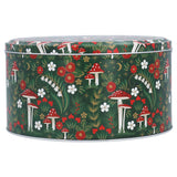 Woodland Mushroom Cake Tin | Round Metal Storage Tin For Bakers - 24 x 12cm Tin - Tophatter Daily Deals