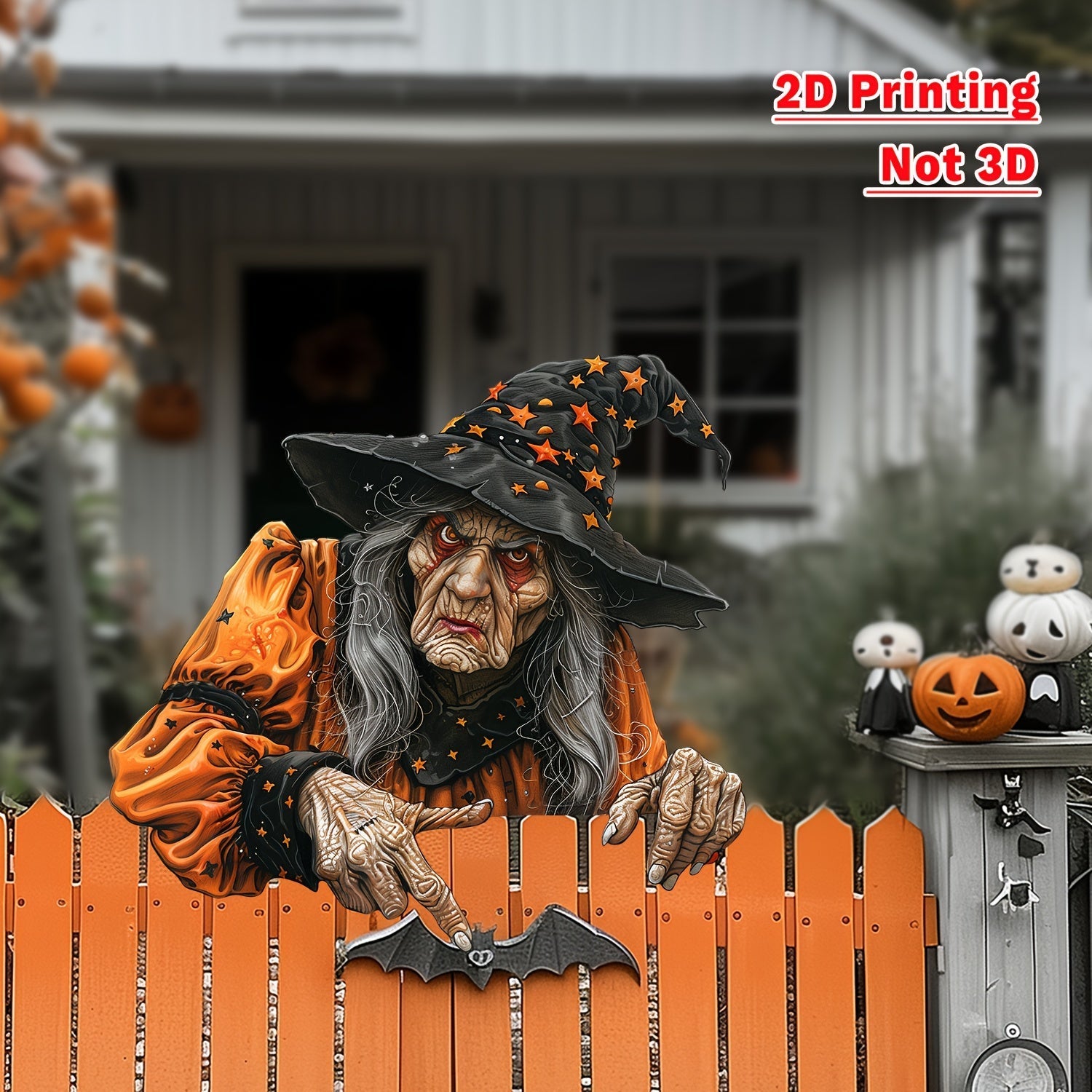 Halloween Witch Fence Decoration Halloween - Tophatter Daily Deals