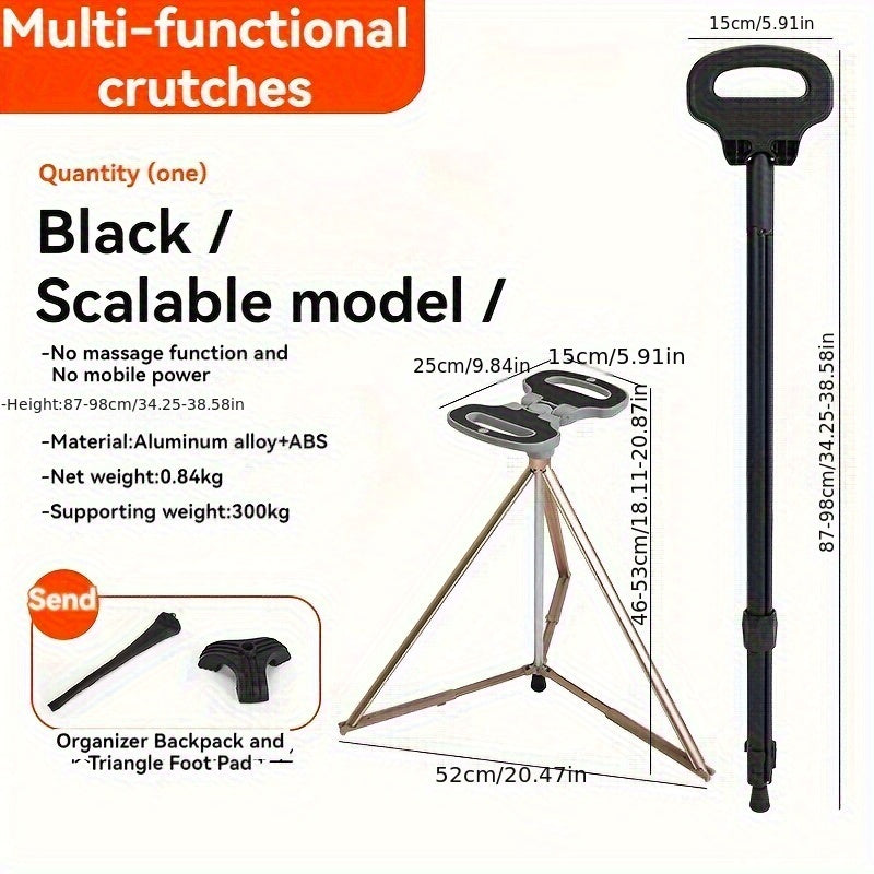 Portable Trekking Pole with Seat and Lock Camping & Hiking - Tophatter Daily Deals
