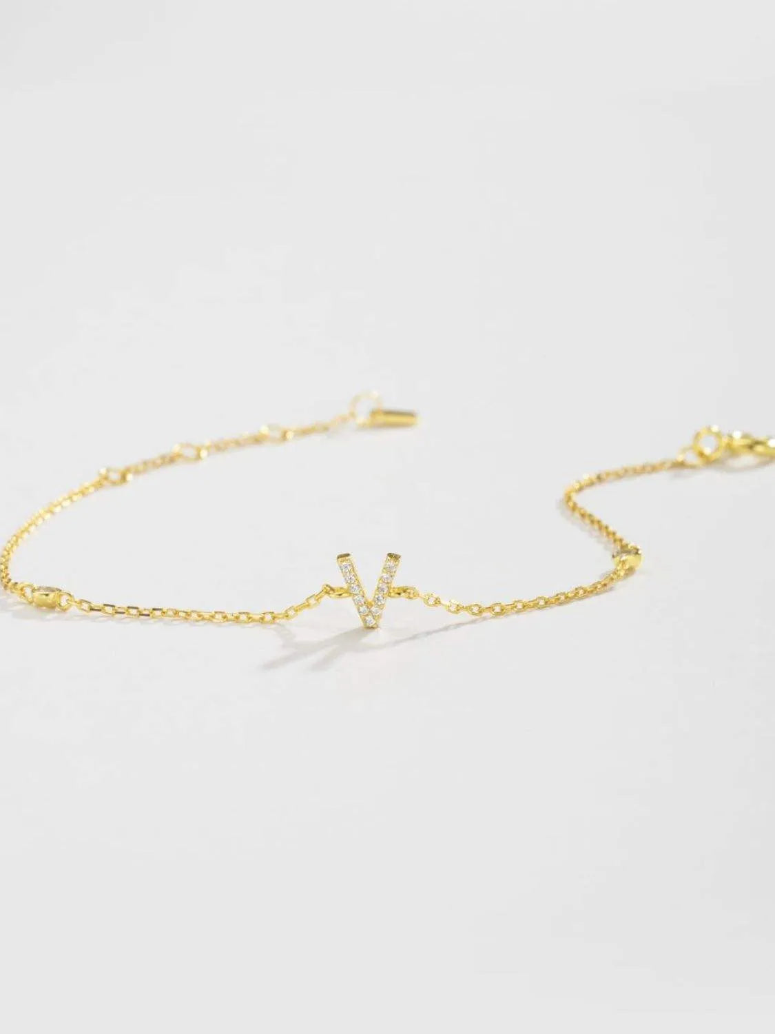 V To Z Zircon 925 Sterling Silver Bracelet Bracelets - Tophatter Daily Deals