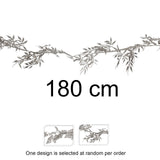 Silver Leaf Christmas Garland | Artificial Vine for Christmas Tree - 180cm Garland - Tophatter Daily Deals