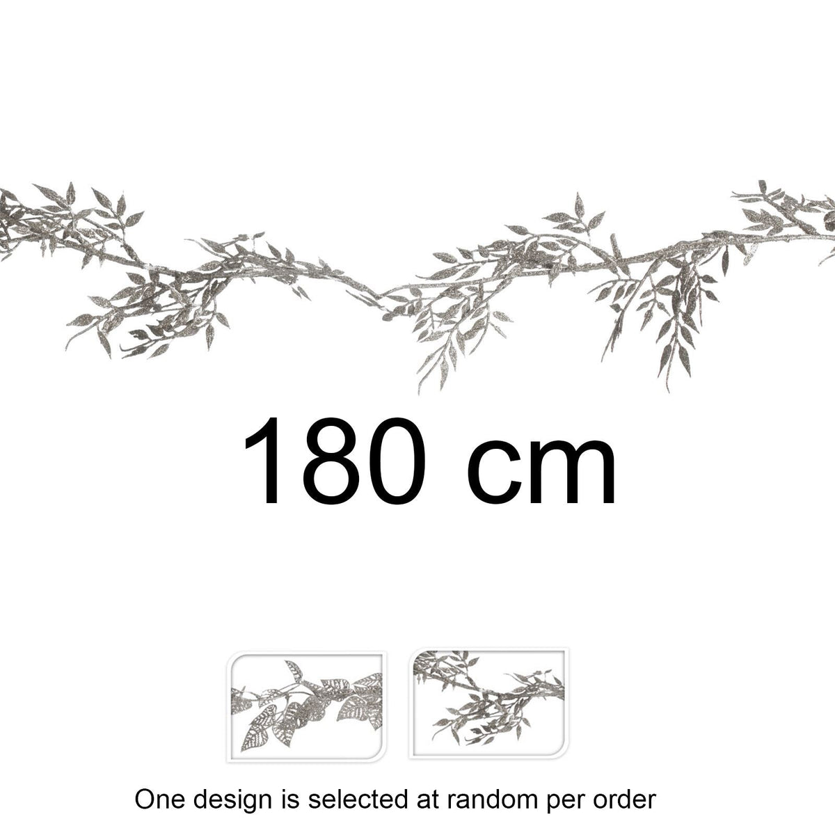 Silver Leaf Christmas Garland | Artificial Vine for Christmas Tree - 180cm Garland - Tophatter Daily Deals