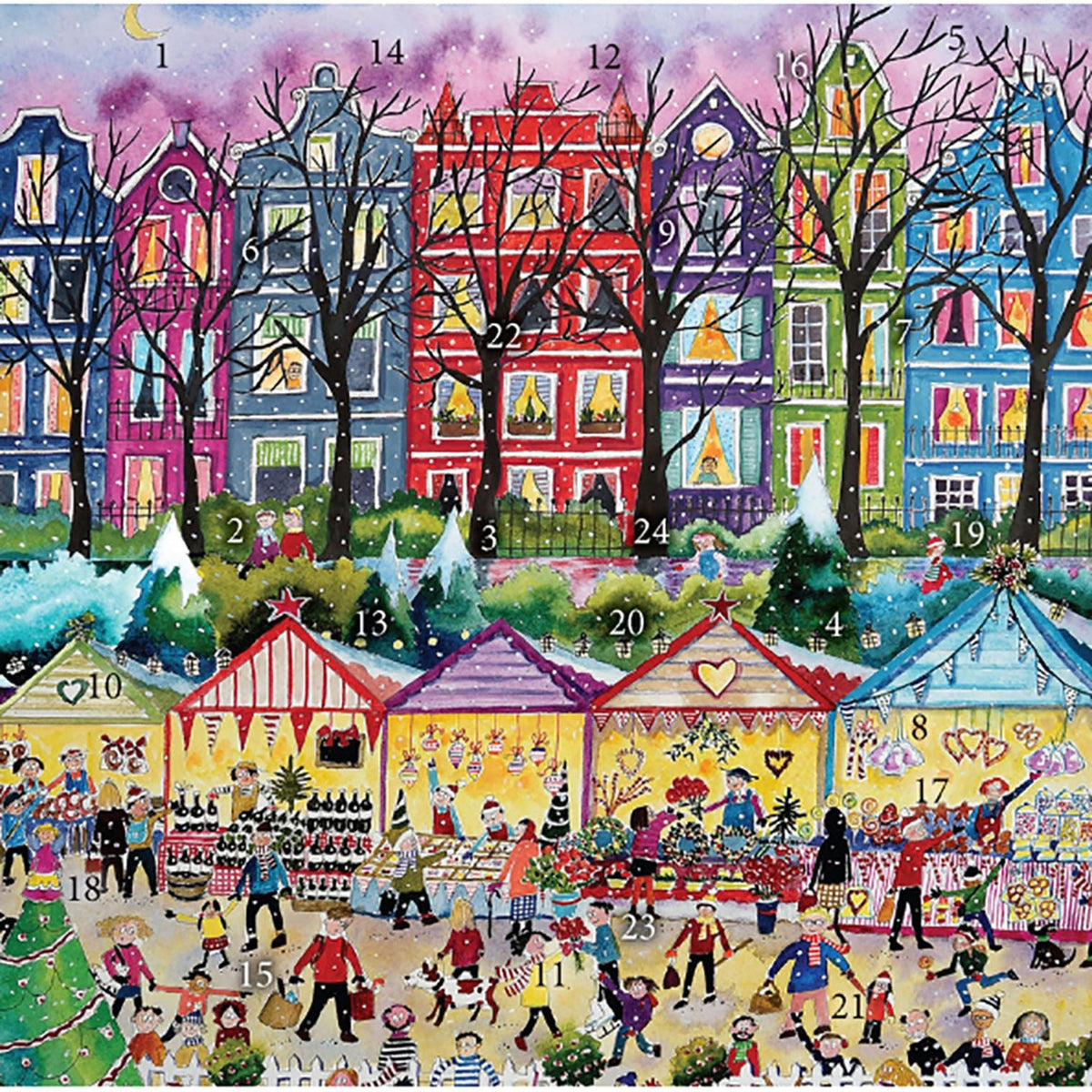 Christmas Market Advent Calendar Greetings Card | Christmas Advent Calendar Advent Calendar - Tophatter Daily Deals