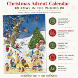 Christmas in the Woods A4 Advent Calendar, Vintage Picture Advent Calendar Advent Calendar - Tophatter Daily Deals