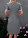 Round Neck Petal Sleeve Dress Casual Dresses - Tophatter Daily Deals