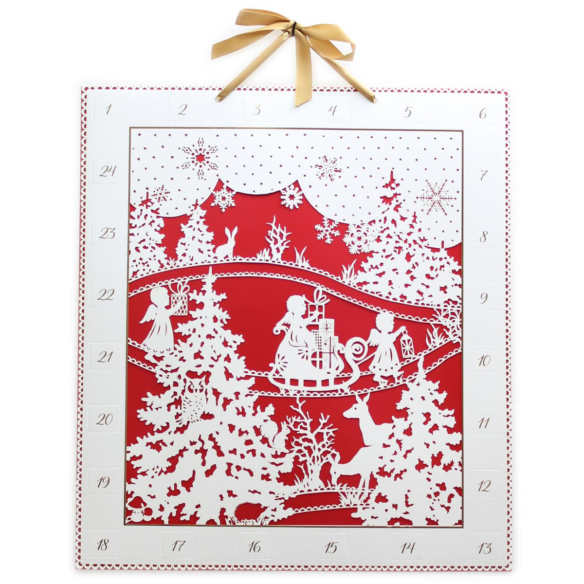 Woodland Silhouette Christmas Advent Calendar | Traditional Advent Calendar Advent Calendar - Tophatter Daily Deals