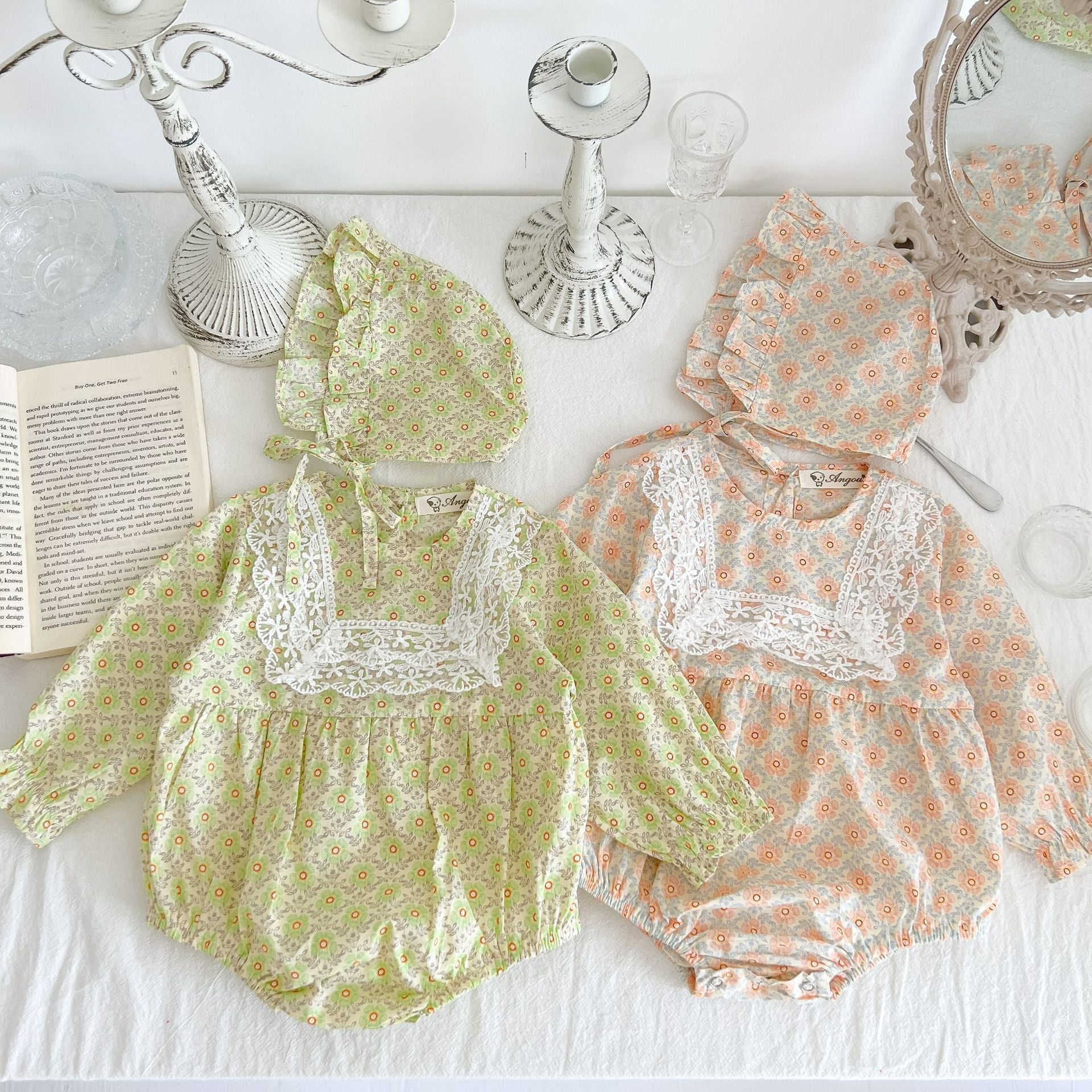 Baby Girl Triangle Jumpsuit Harness Long-sleeved Package Farting Clothes 0 - Tophatter Daily Deals