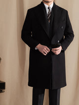 Insulating Men's Double-Breasted Midcoat - Wool, Winter 3D Changing Face Moving Picture Frame - Tophatter Daily Deals