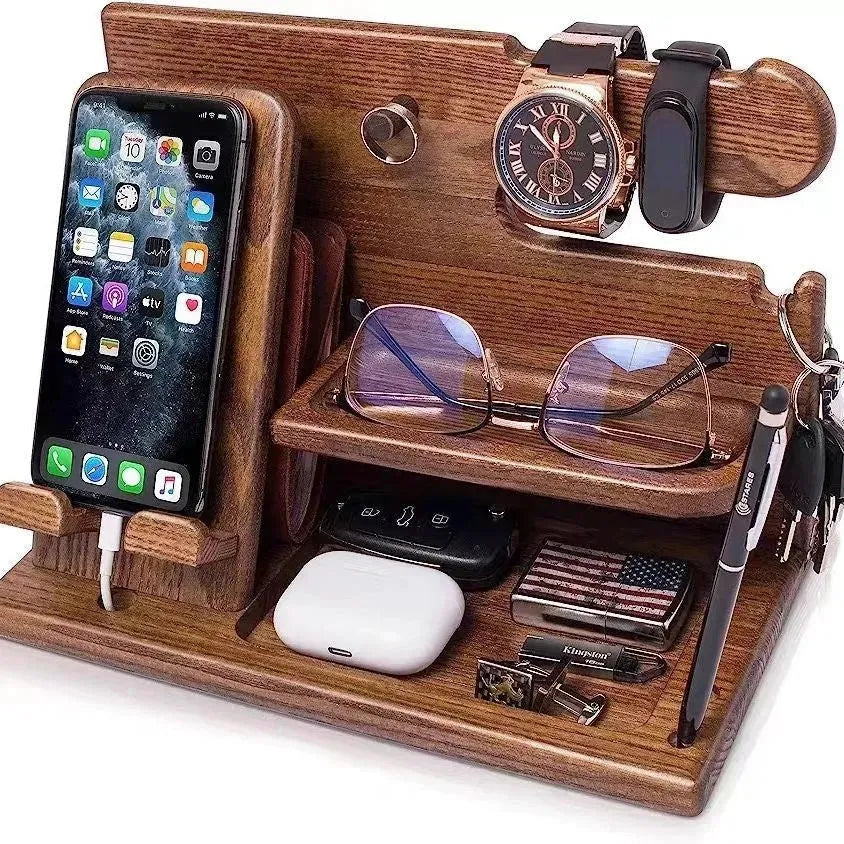Solid Wood™ Phone Stand Phone Stand - Tophatter Daily Deals