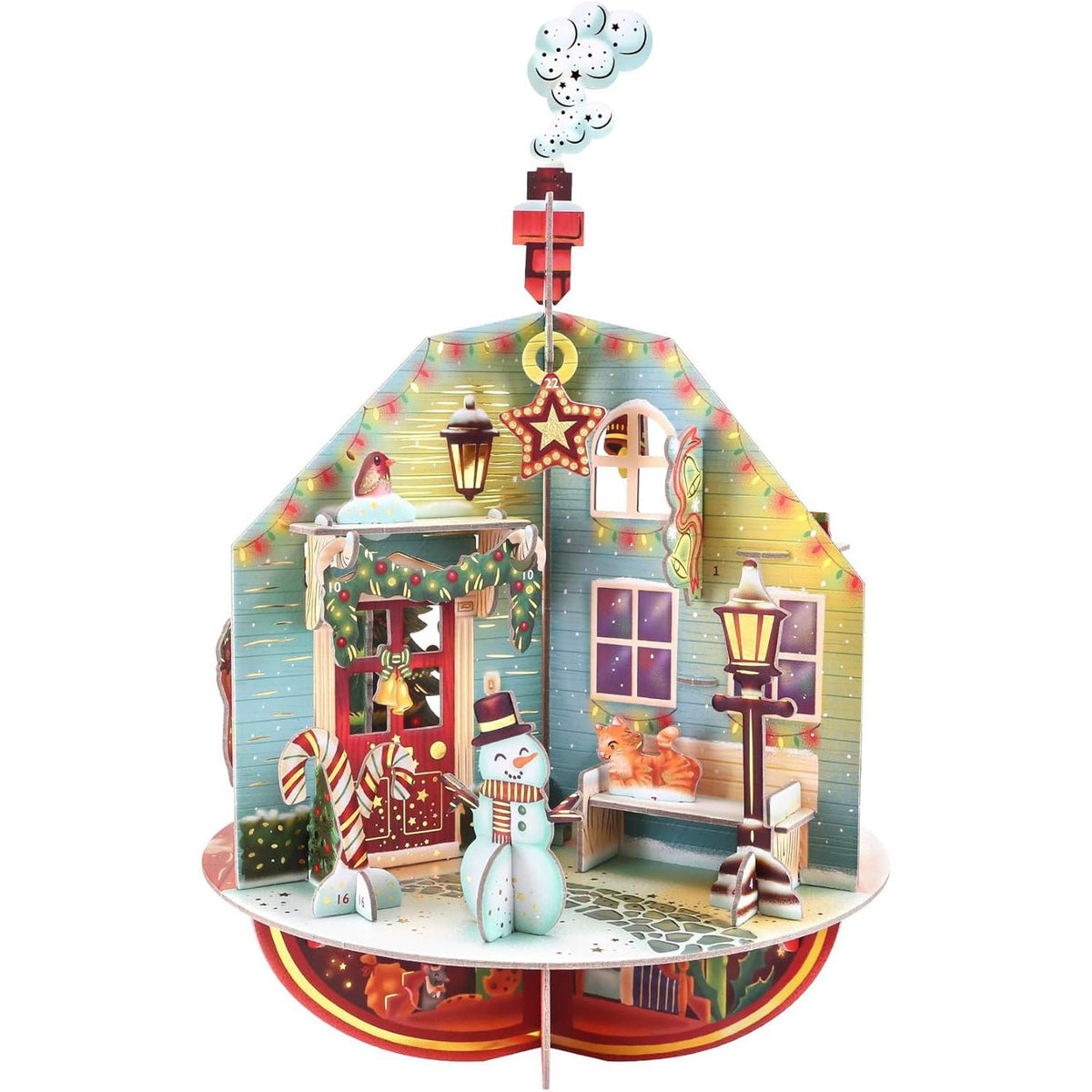 3D Deck the Halls Christmas Advent Calendar Pop-Up Pirouette Countdown Calendar Advent Calendar - Tophatter Daily Deals