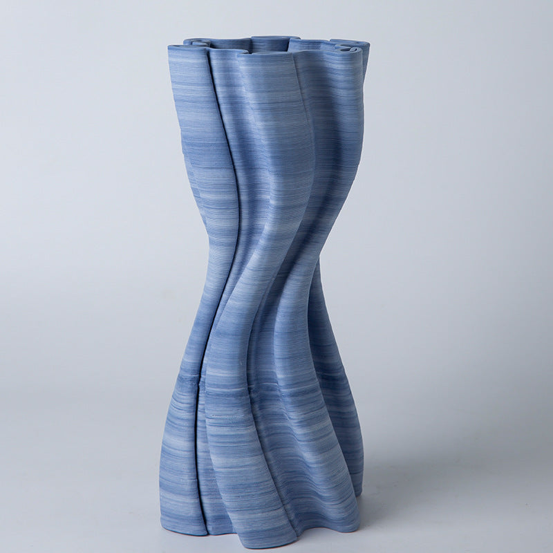 Blue And White Ceramic Large Vase Model Room Living Room Decoration Flower Arrangement Blue and white 16x16x35 0 - Tophatter Daily Deals