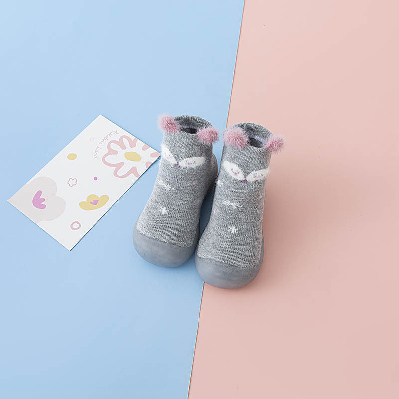 Baby Cartoon Floor Shoes Socks Indoor Soft Bottom Non-slip Toddler Shoes 0 - Tophatter Daily Deals