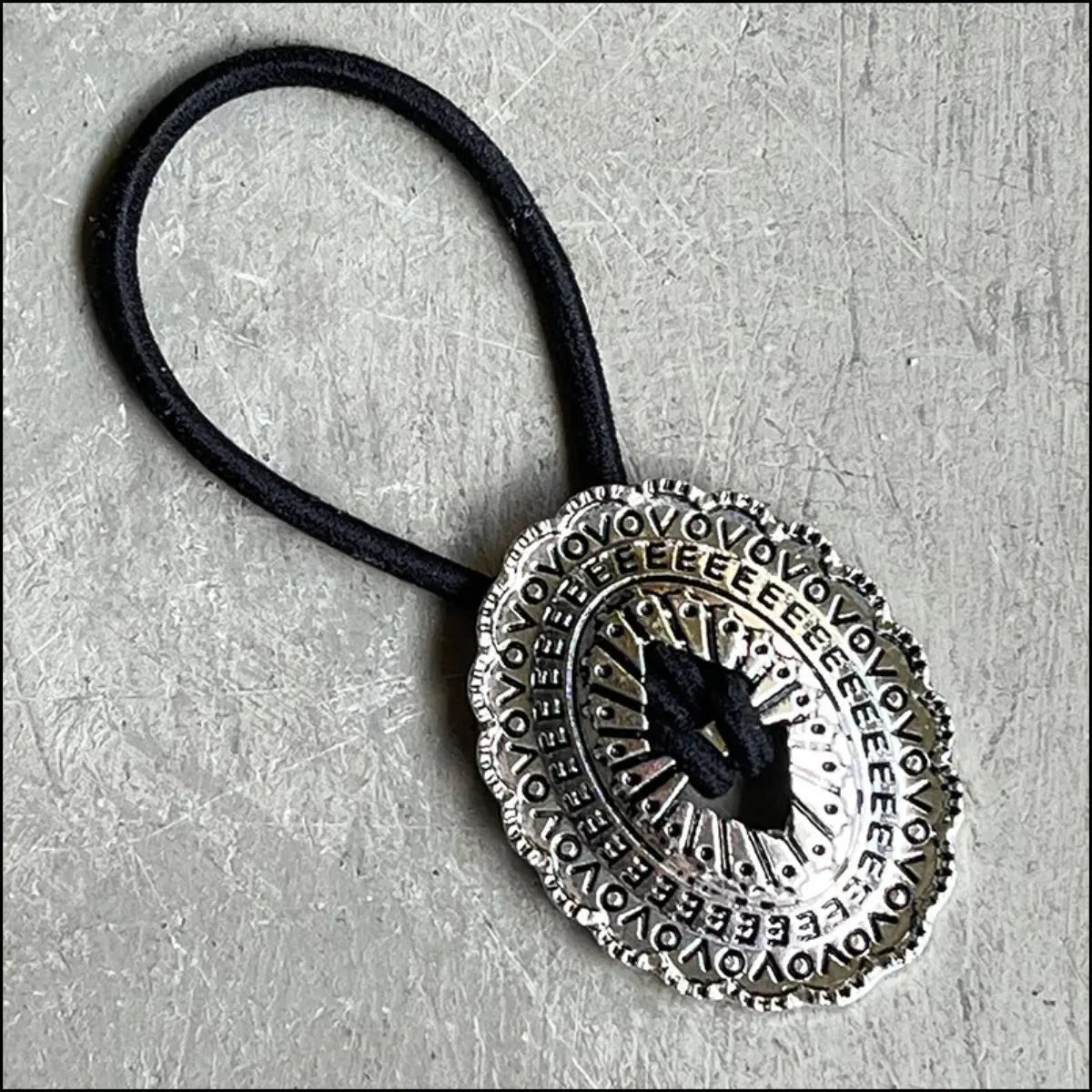 2-Piece Alloy Elastic Hair Ropes Black One Size Hair Accessories - Tophatter Daily Deals