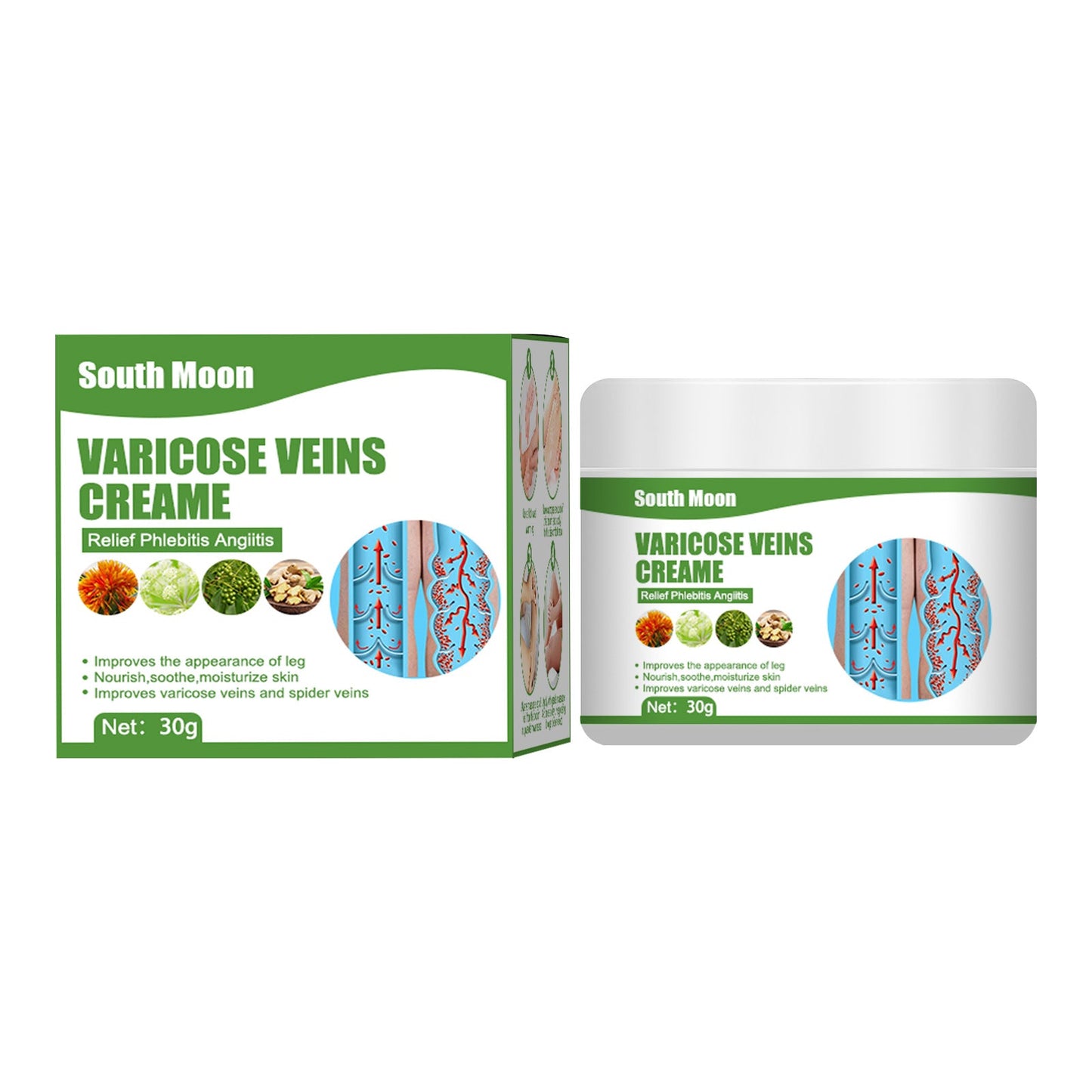 Blue Veins Bulging Pain Relief Leg Massage Cream 0 - Tophatter Daily Deals