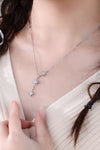 925 Sterling Silver 3 Star Drop Pendant Necklace Necklaces - Tophatter Daily Deals