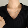 Titanium Steel Double-Layered Necklace Silver One Size Necklaces - Tophatter Daily Deals