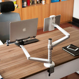 Aluminum Alloy Laptop Stand Double-arm Office Lazy Tablet Stand 0 - Tophatter Daily Deals