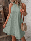 Eyelet Grecian Neck Mini Dress Casual Dresses - Tophatter Daily Deals