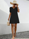 Chain Notched Short Sleeve Dress Casual Dresses - Tophatter Daily Deals