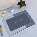 Bathroom Absorbent And Quick-drying Floor Mat Lake Blue Rectangle 1PCS 0 - Tophatter Daily Deals